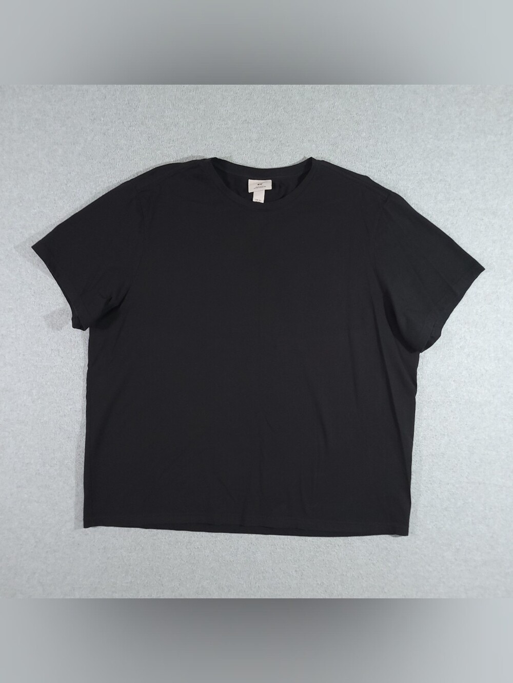 HM Mens Regular Fit Crew Neck T-Shirt Black Short Sleeve 2XL Coupe Standard